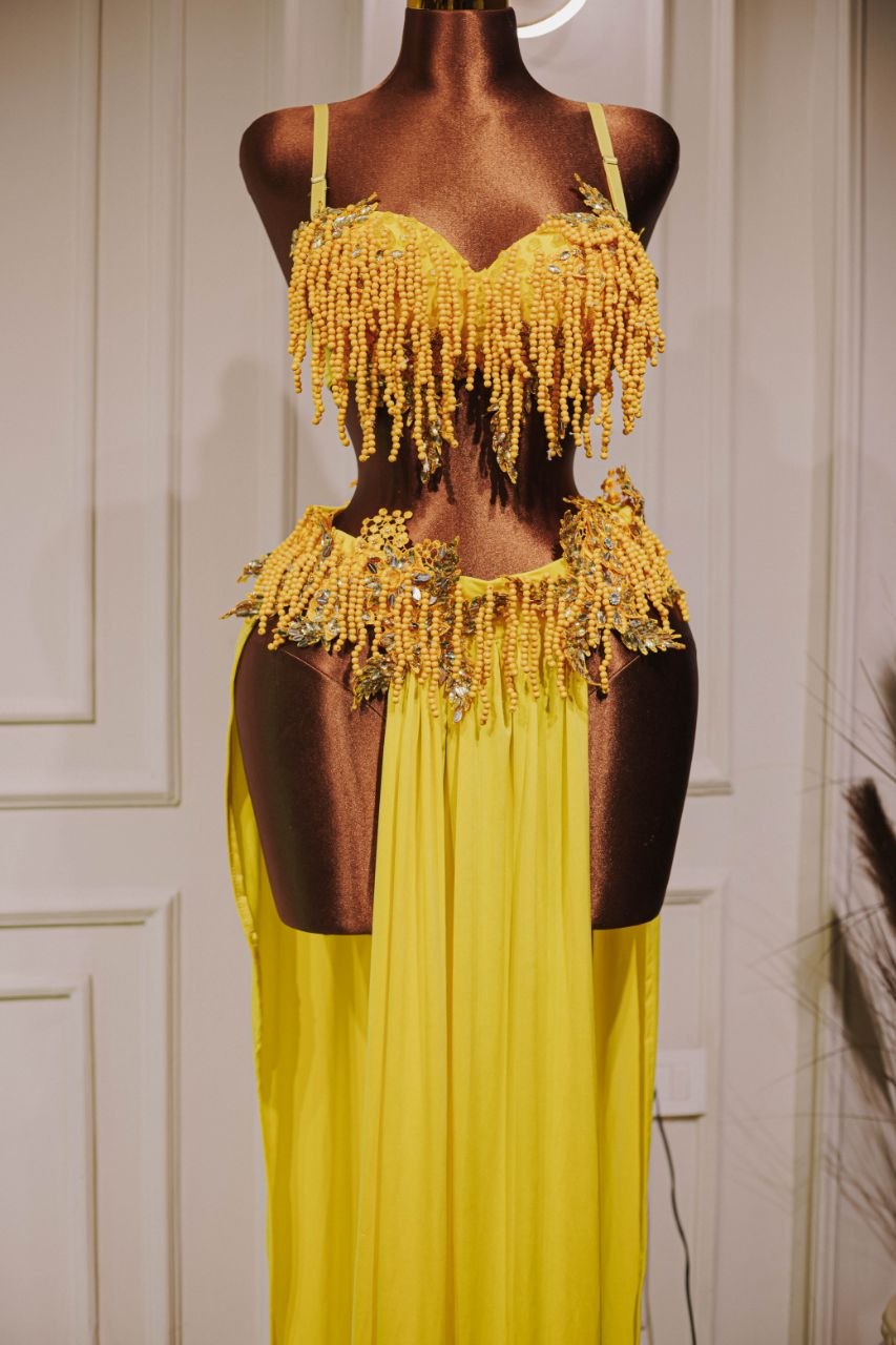 Handmade belly dance costume