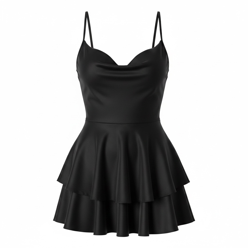 Satin Spaghetti Strap Mini Dress