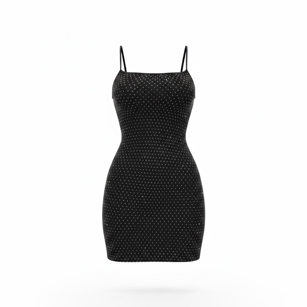 Swiss Dot Mesh Bodycon Mini Dress