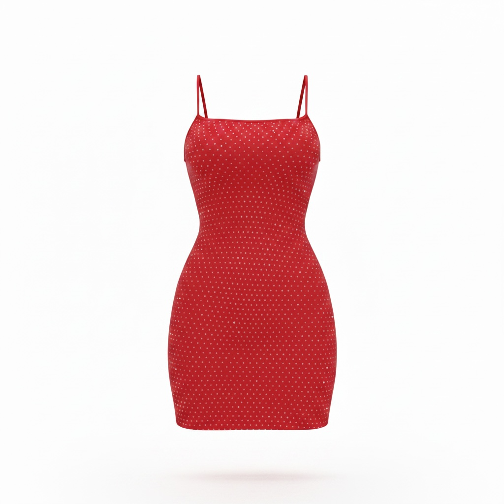 Swiss Dot Mesh Bodycon Mini Dress