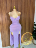 Sparkly Chain-Strap Lingerie Dress with Dual Slits