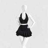 Allure Ruched Halter Set