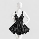Bow Detail Satin Slip Dress