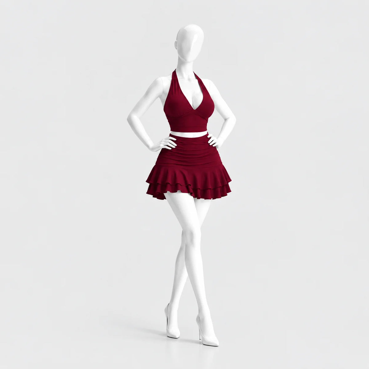 Allure Ruched Halter Set
