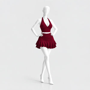 Allure Ruched Halter Set