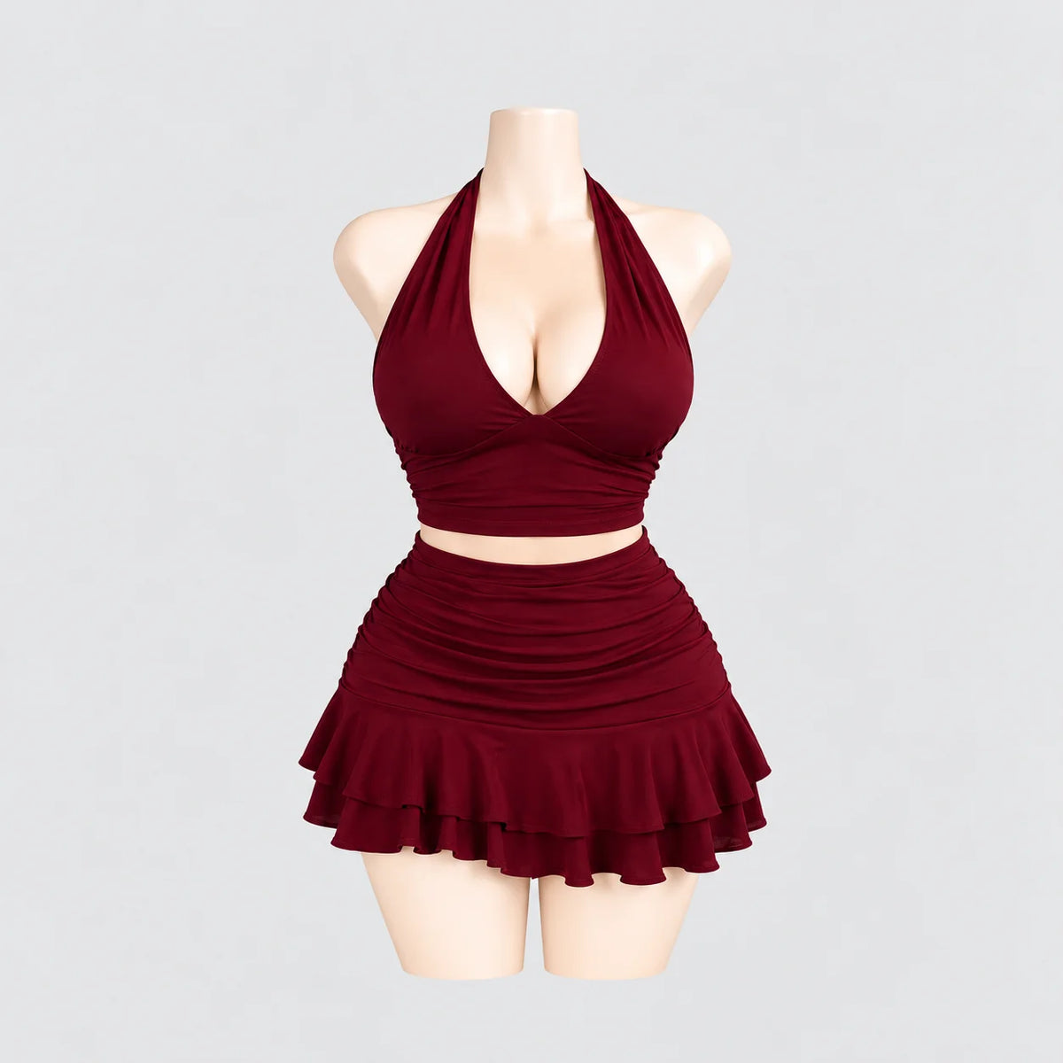 Allure Ruched Halter Set