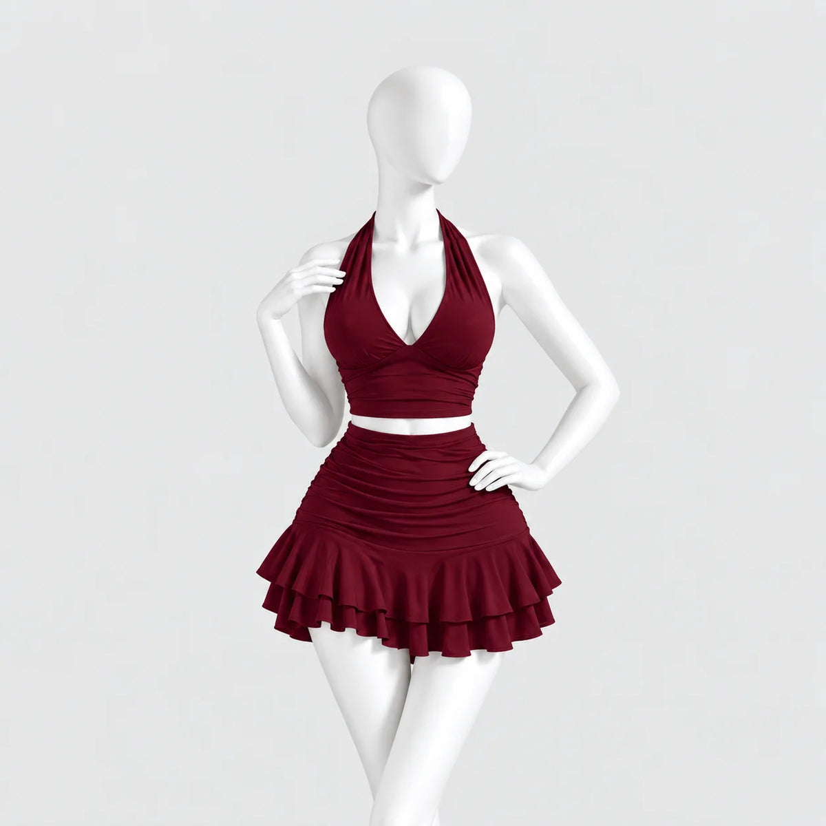 Allure Ruched Halter Set