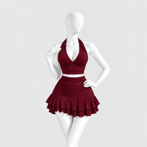 Allure Ruched Halter Set