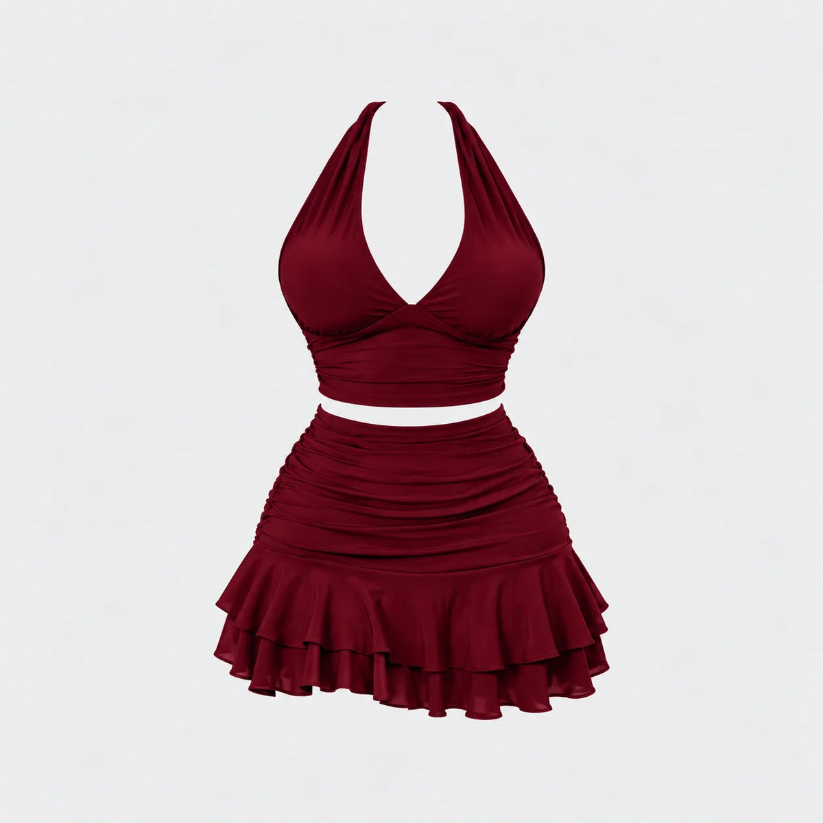 Allure Ruched Halter Set