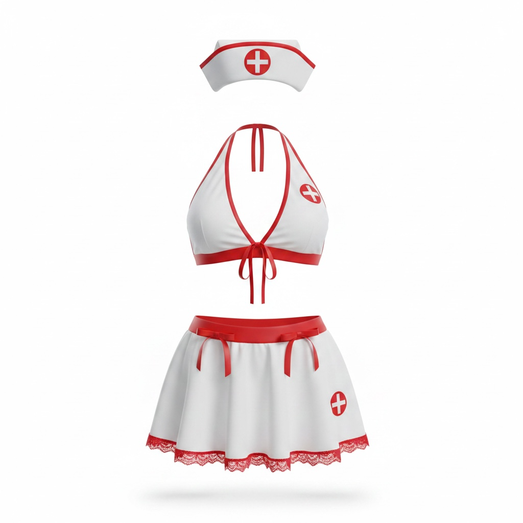 2-Piece Nurse Costume Loungewear