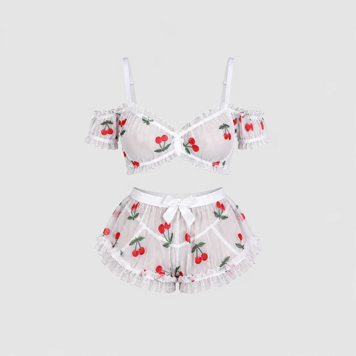 Sweet Cherry Two-Piece Lingerie Set