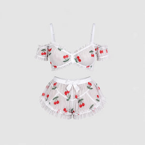 Sweet Cherry Two-Piece Lingerie Set