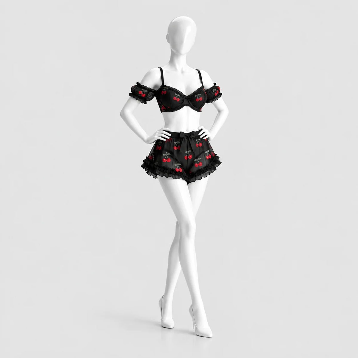 Sweet Cherry Two-Piece Lingerie Set