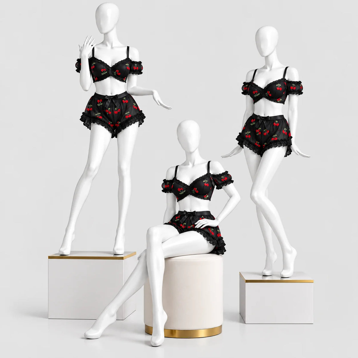 Sweet Cherry Two-Piece Lingerie Set