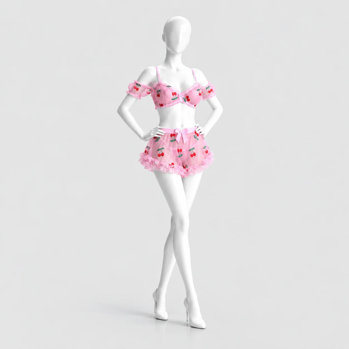 Sweet Cherry Two-Piece Lingerie Set