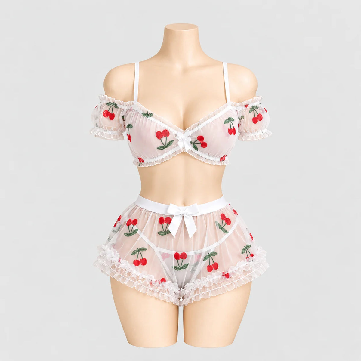Sweet Cherry Two-Piece Lingerie Set