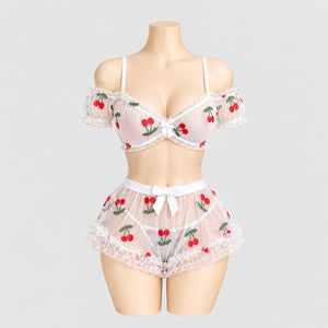 Sweet Cherry Two-Piece Lingerie Set