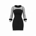 Feather & Rhinestone Mini Dress