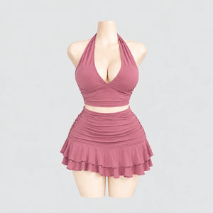 Allure Ruched Halter Set