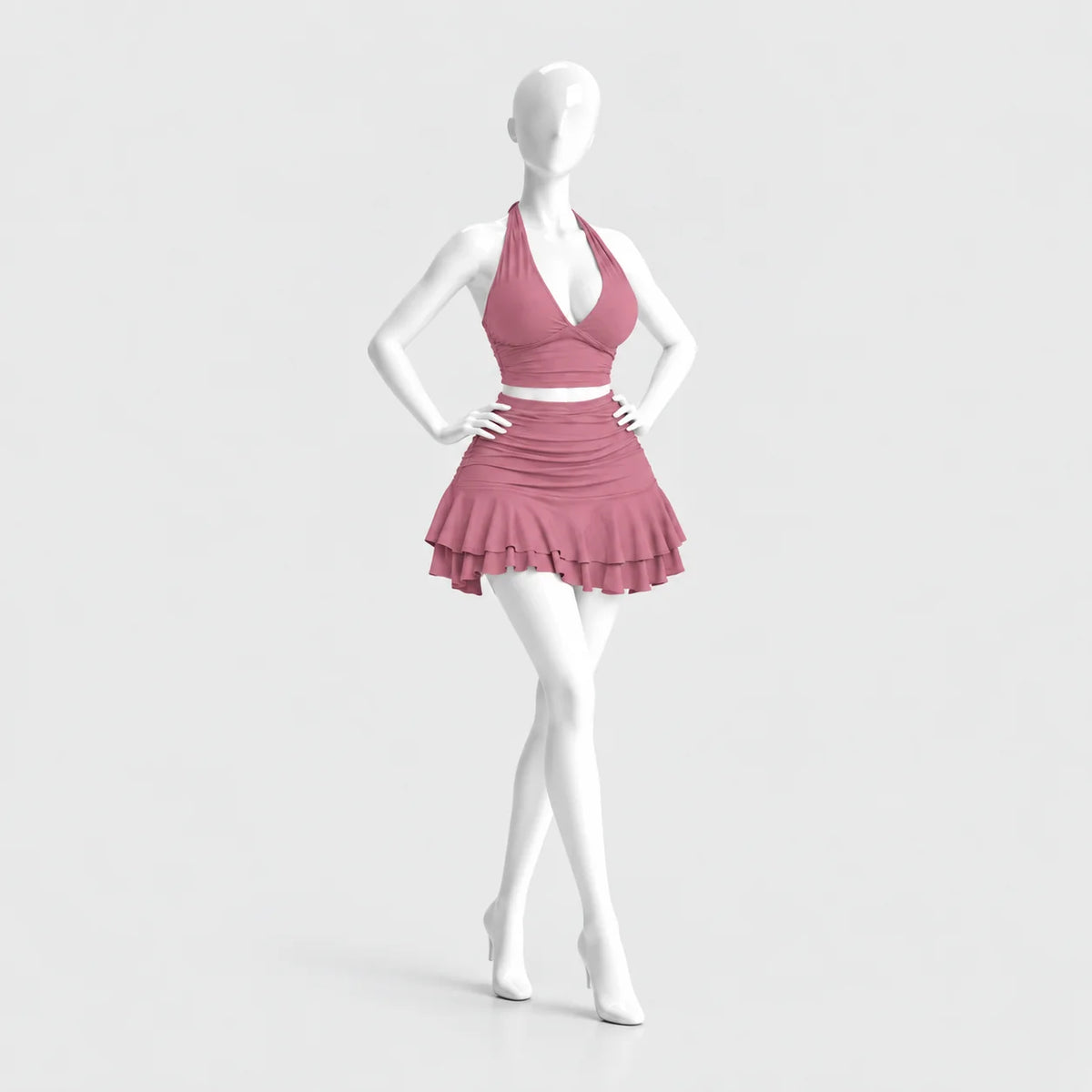 Allure Ruched Halter Set