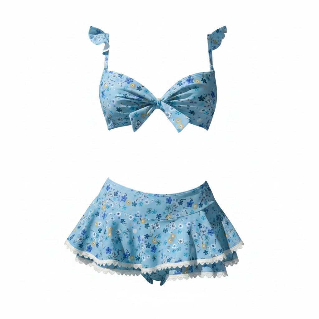 2-Piece Floral Tie-Front Skirt Set