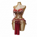 Handmade belly dance costume(RED)