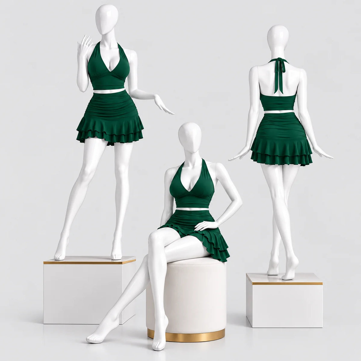Allure Ruched Halter Set