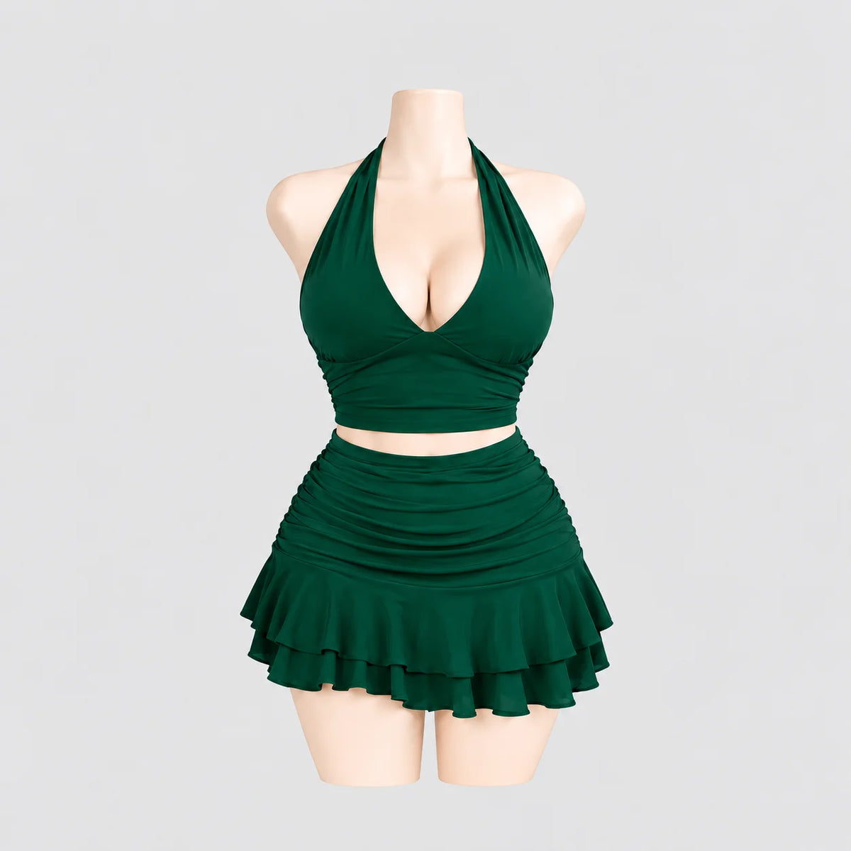 Allure Ruched Halter Set