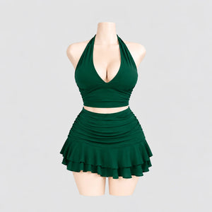 Allure Ruched Halter Set