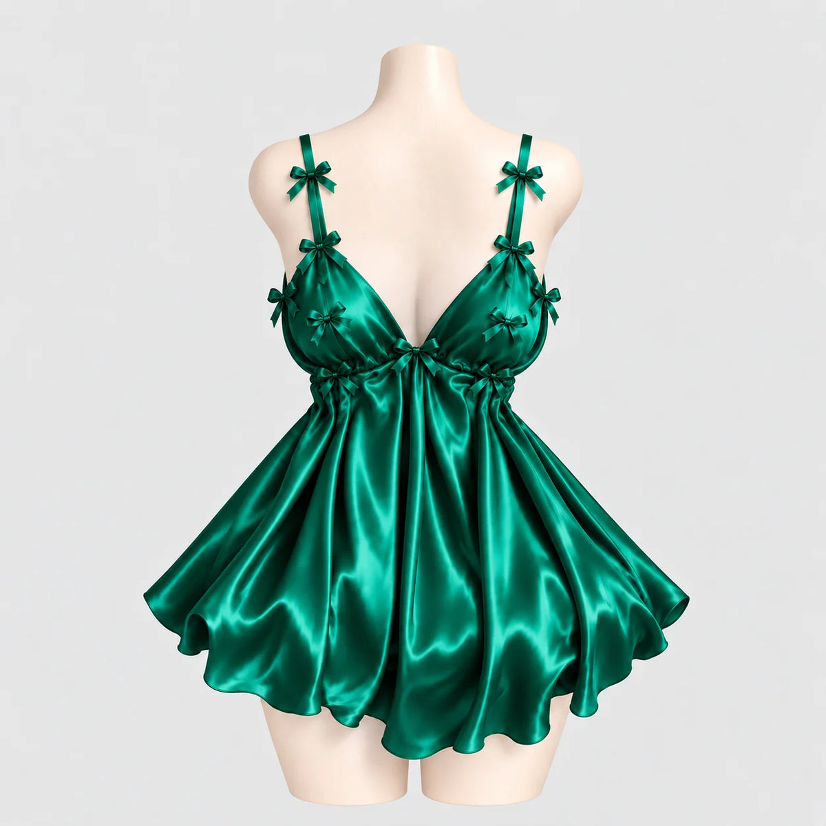 Bow Detail Satin Slip Dress