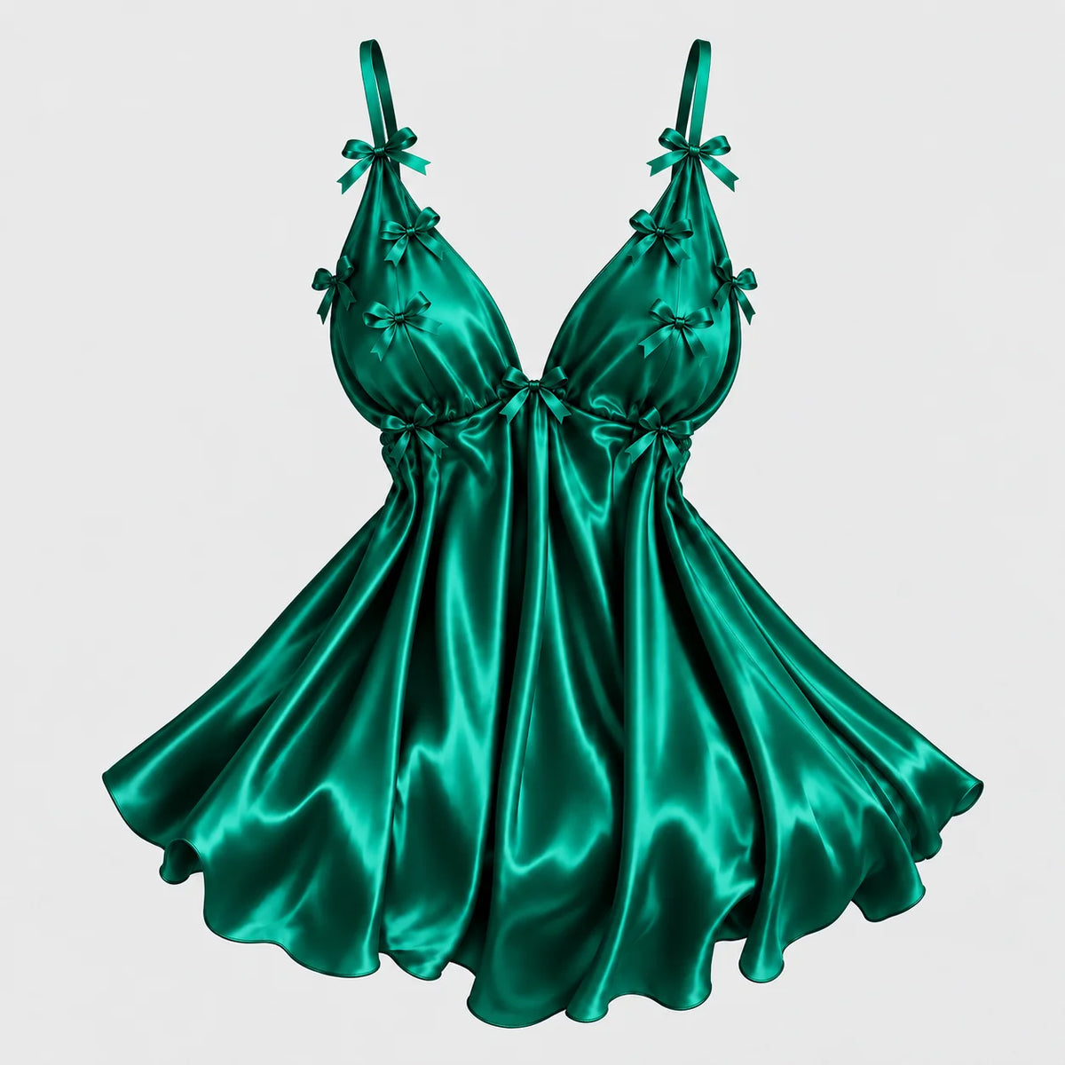 Bow Detail Satin Slip Dress