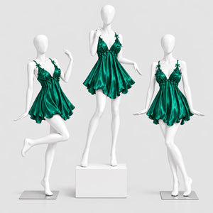 Bow Detail Satin Slip Dress