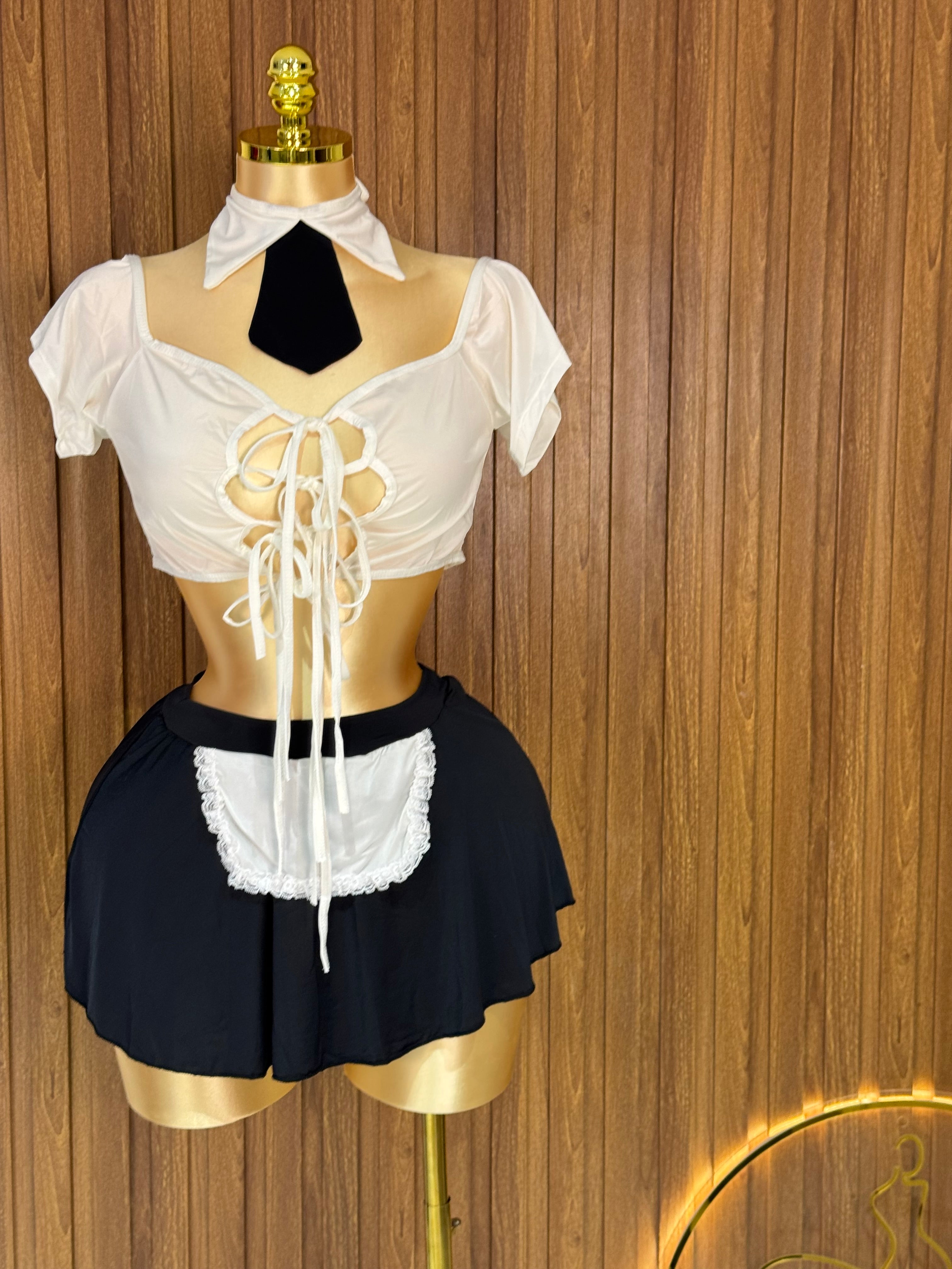 Lace-Up French Maid Costume