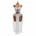 Handmade belly dance costume (white)