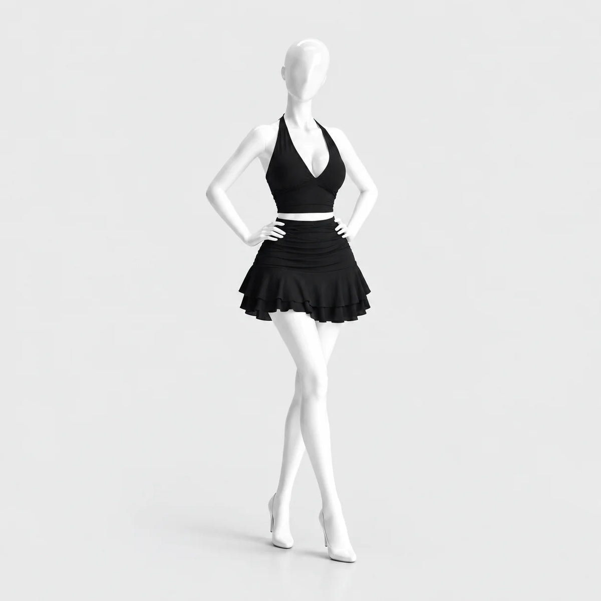 Allure Ruched Halter Set