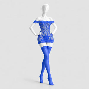 Off-Shoulder Lace Chemise