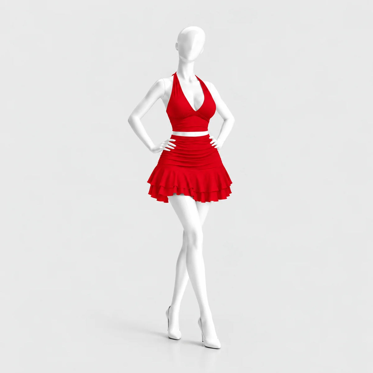Allure Ruched Halter Set