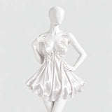 Bow Detail Satin Slip Dress