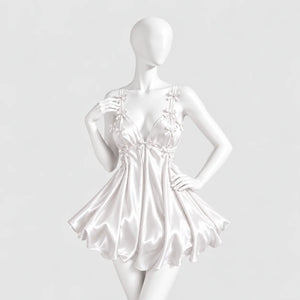 Bow Detail Satin Slip Dress