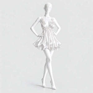 Bow Detail Satin Slip Dress