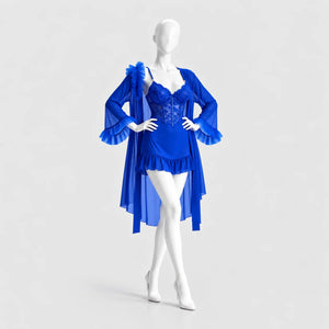 Lace Slip Dress & Sheer Robe Lingerie Set