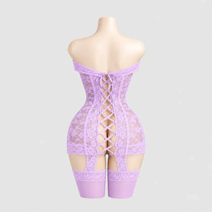 Off-Shoulder Lace Chemise