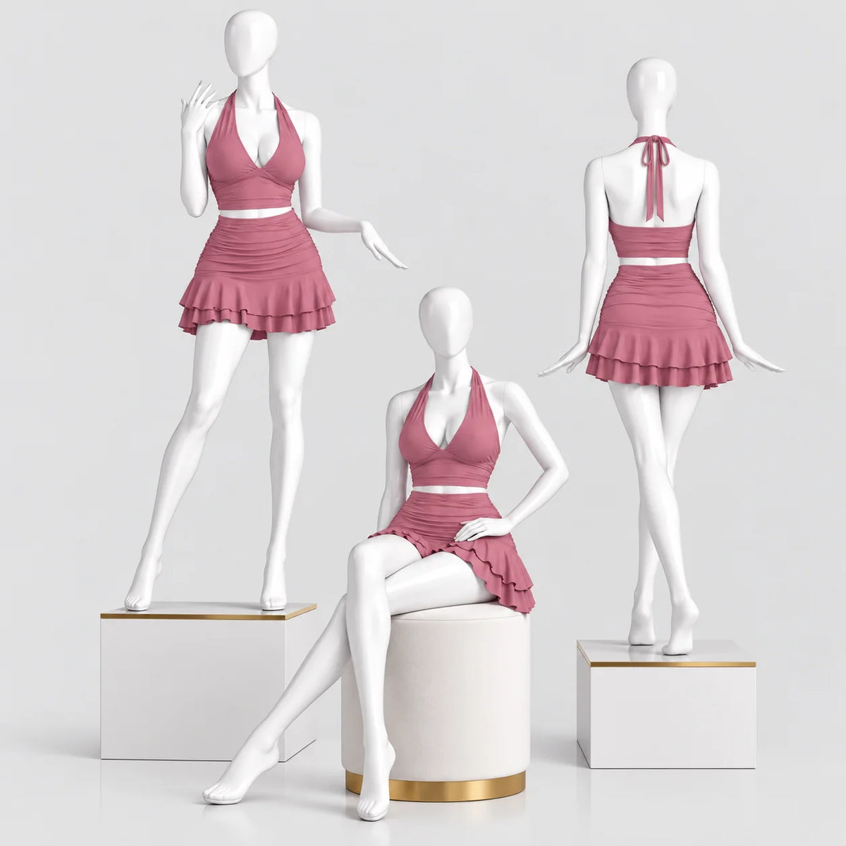 Allure Ruched Halter Set