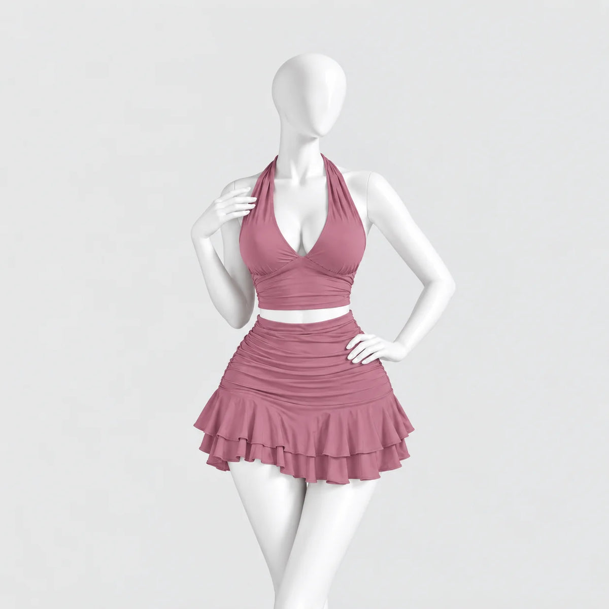 Allure Ruched Halter Set