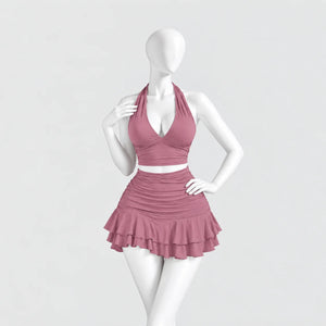 Allure Ruched Halter Set