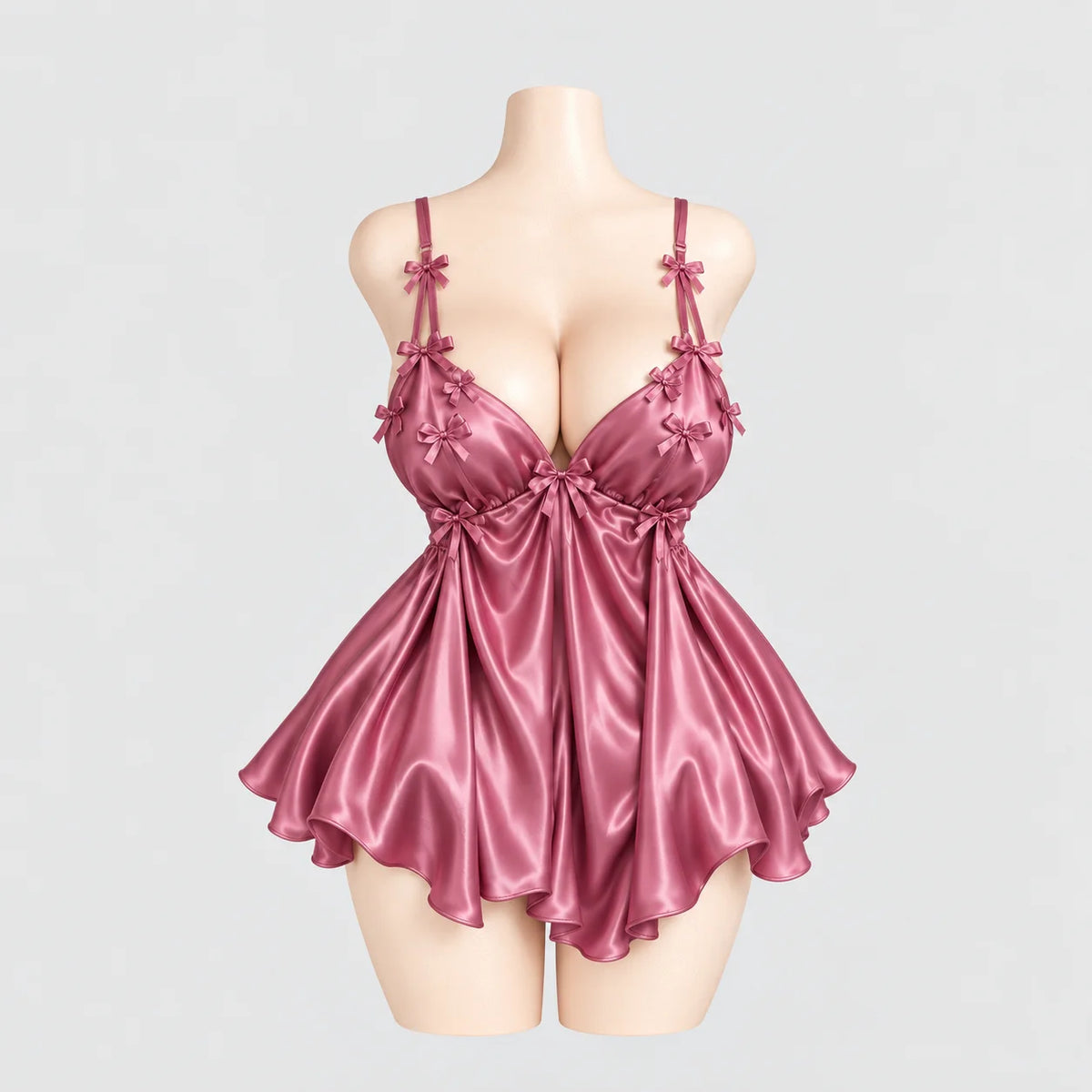 Bow Detail Satin Slip Dress