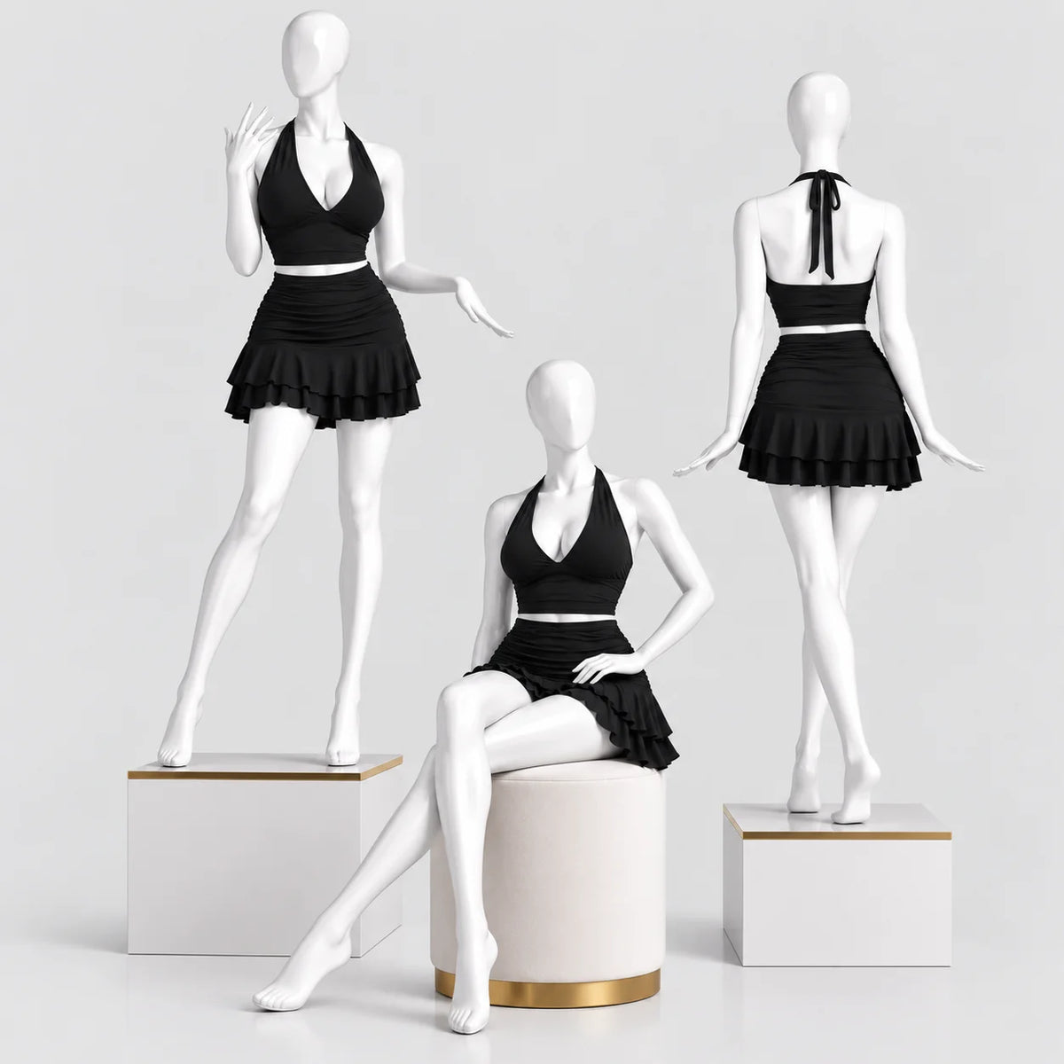 Allure Ruched Halter Set