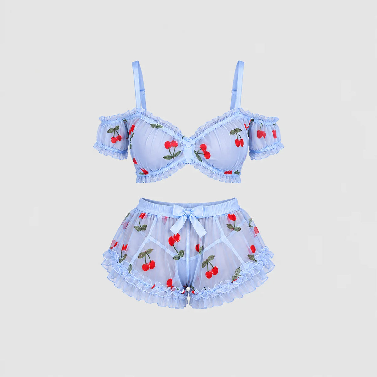 Sweet Cherry Two-Piece Lingerie Set