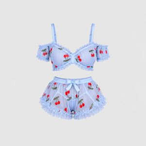 Sweet Cherry Two-Piece Lingerie Set