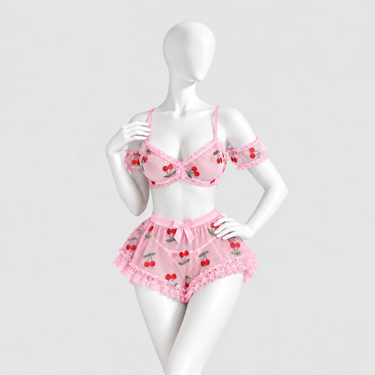 Sweet Cherry Two-Piece Lingerie Set